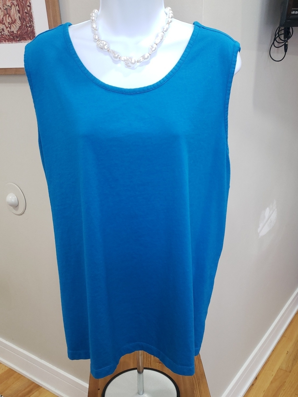 Studio Works Woman, Sleeveless Scoop Neck Tank Top - Bright Royal Blue, 3X